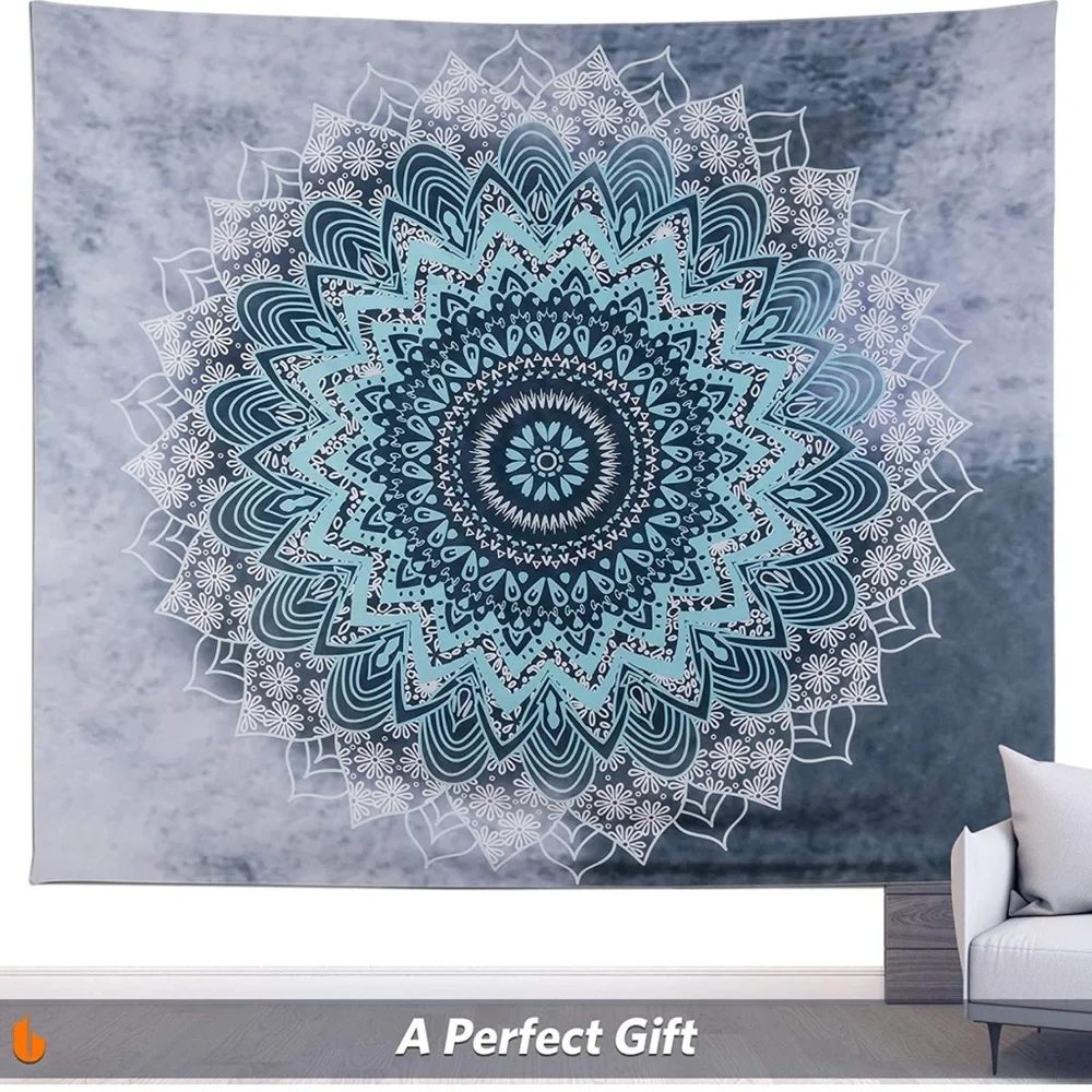 Not Fade Machine Washable Mandala Tapestry Wall Hanging Trippy Hippie Bohemian